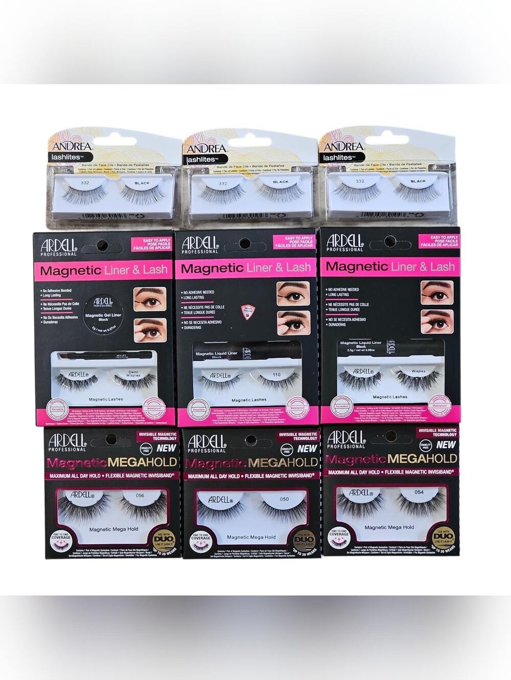 False Eyelash Bundle Ardell Andrea Magnetic
